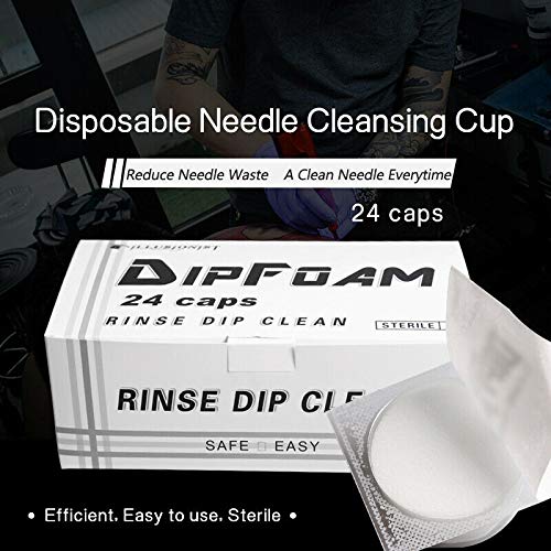 Illusionist Tattoo Dip Foam Rinse Cup 24 Pack, Better than Water for