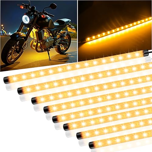 LEYMANRIYA 8 Pcs Car Led Light Strip IP67 Waterproof 11
