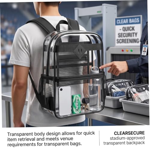 Mochila transparente para estadios que agiliza el control de seguridad 4