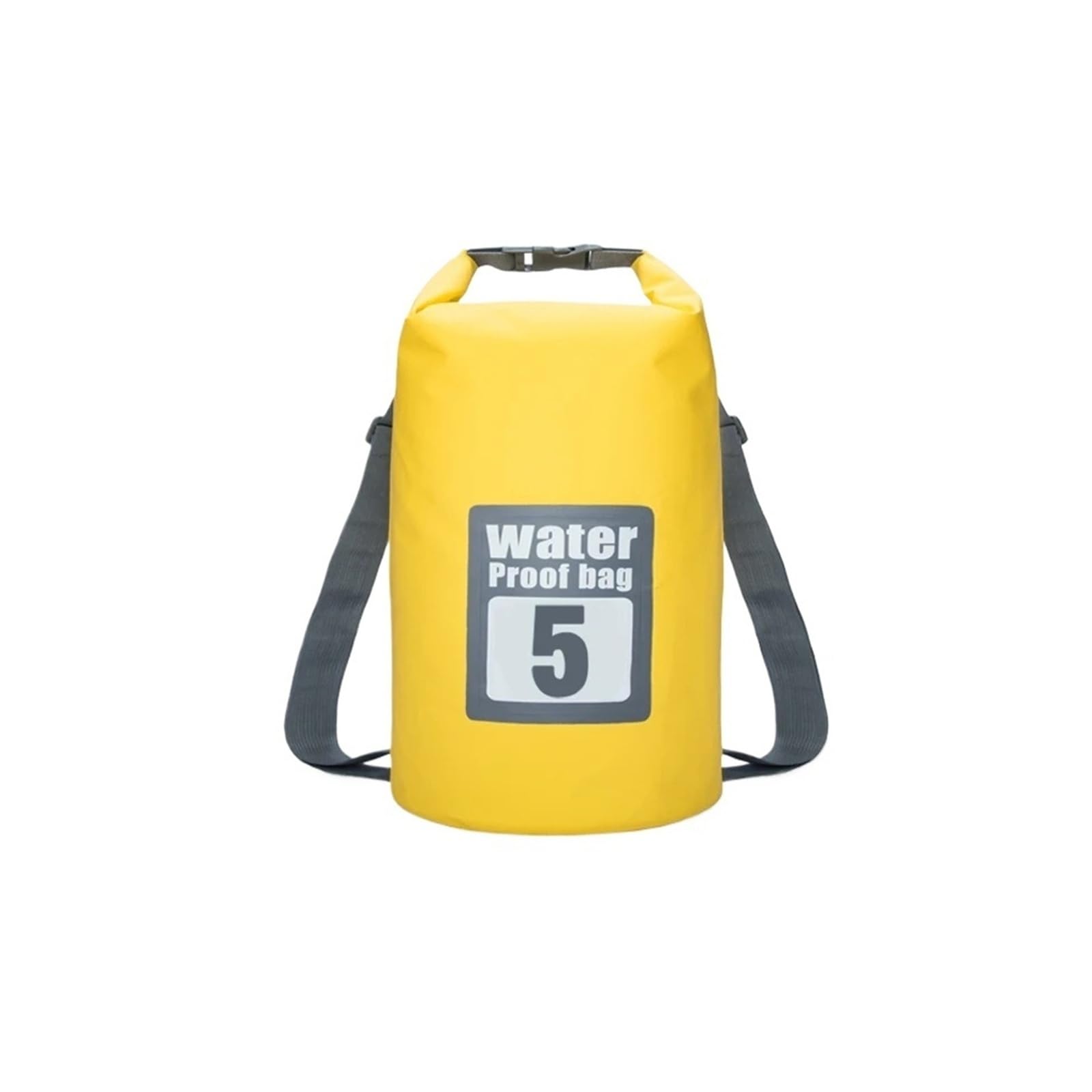 Zaino impermeabile for borsa asciutta for kayak, canottaggio, campeggio, nuoto(5L Yellow)