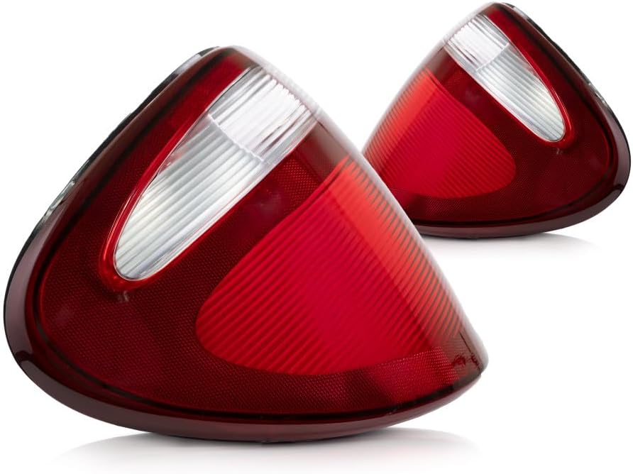 CarLights360: For 2001 2002 2003 Dodge Grand Caravan Tail Light Assembly Driver and Passenger Side w/Bulbs DOT Certified - Replaces CH2800140 CH2801140 | 68241333AA, 68241332AA