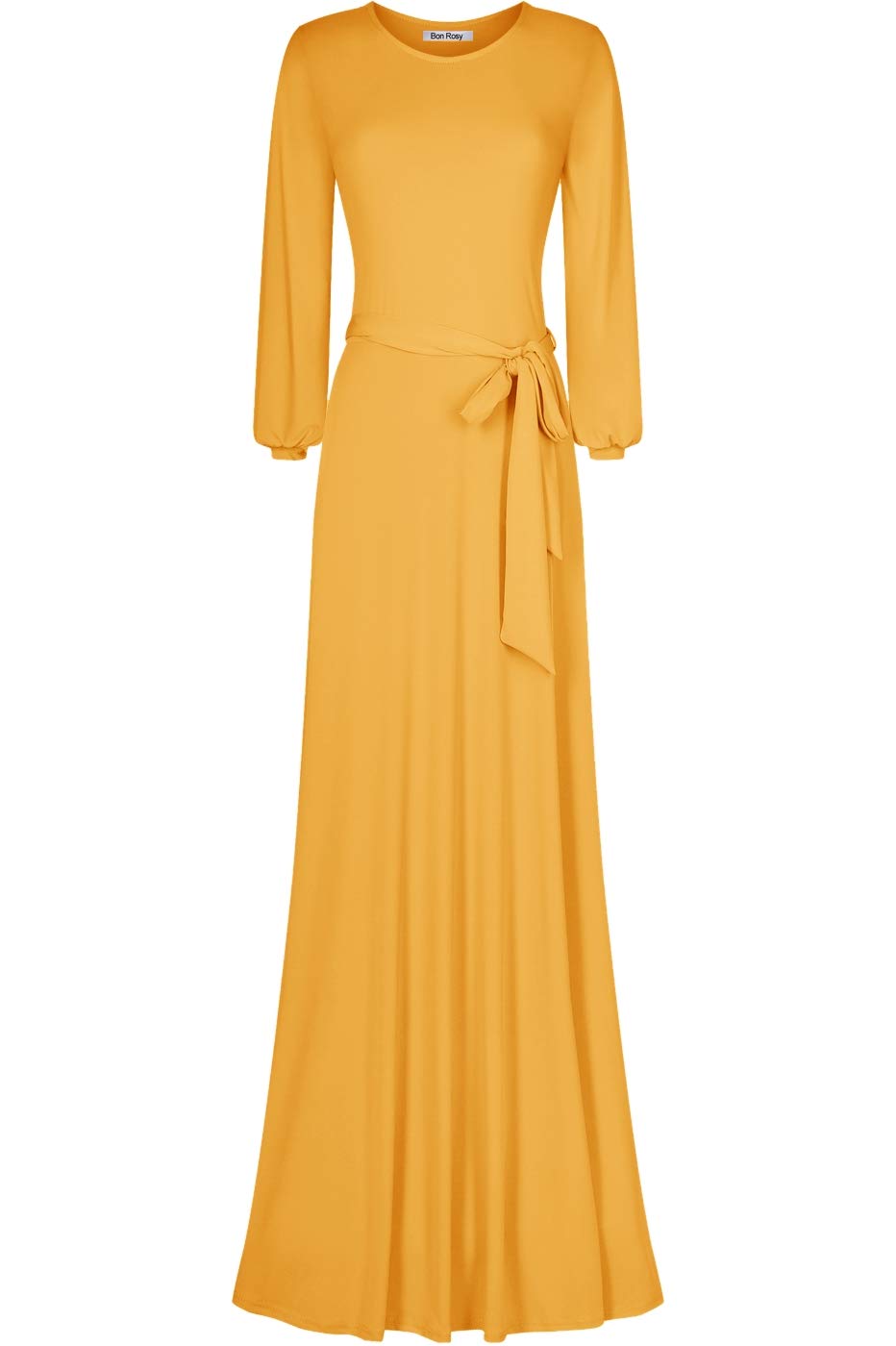 Women's 3/4 Sleeve Deep V-Neck Maxi Faux Wrap Solid Plus Size Dress
