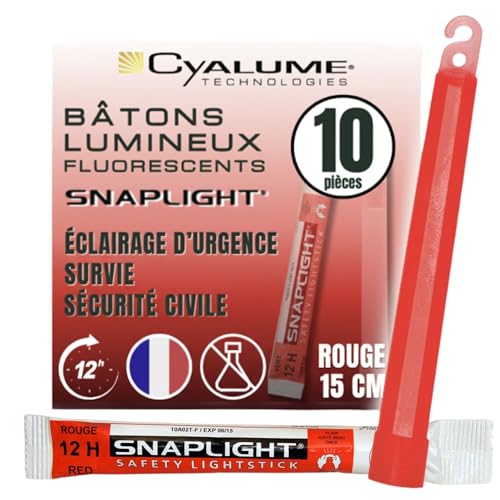 Cyalume 9R-3N8P Barras de luz rojo SnapLight Luces químicas 15