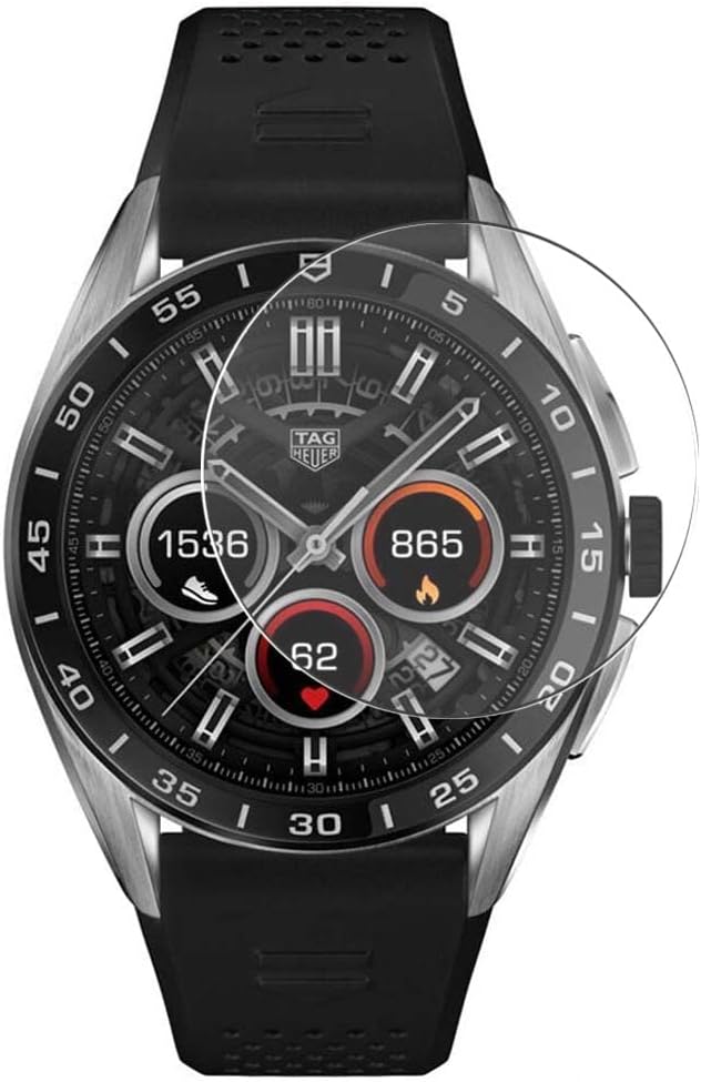 [3 Pack] Synvy Screen Protector Film, compatible with TAG HEUER CONNECTED CALIBRE E4 42mm Guard Sticker [ Not Tempered Glass Protectors ], Transparent