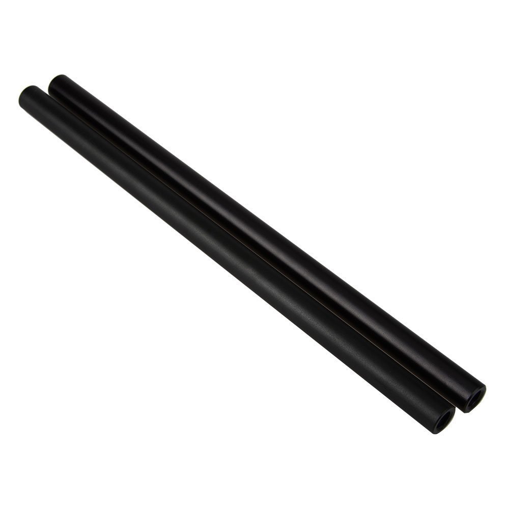 CAMVATE 30 cm aluminiowy pręt do aparatu 15 mm system podparcia pręta obręczy barkowej (średnica: 15 mm, 2 sztuki)