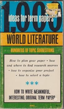 Paperback 1000 ideas for term papers in world literature Book