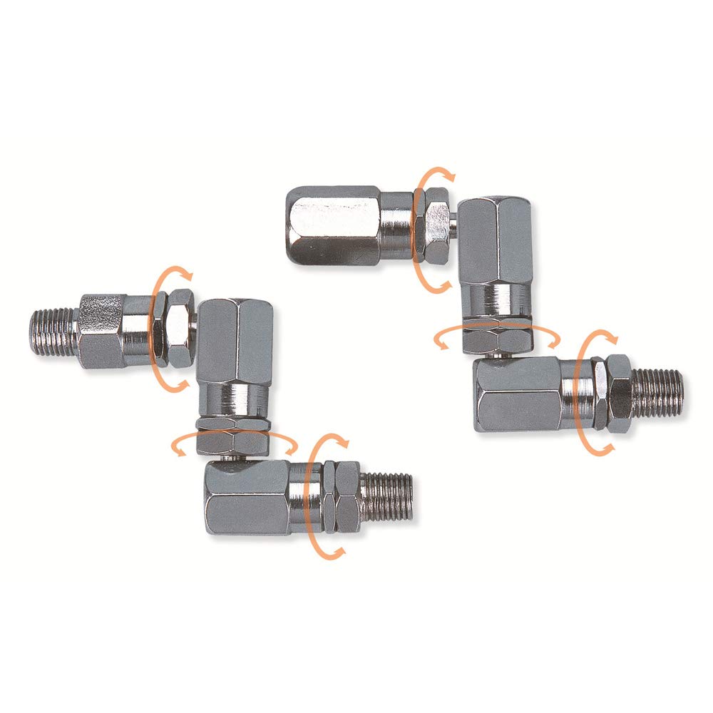 PROLUBE 43824 High Pressure Grease Swivel, 360° Unrestricted 3-Axis Movement, 6,000 PSI, Heavy-Duty Steel Construction, 1/4-Inch NPT Female x 1/4-Inch NPT Male Threads
