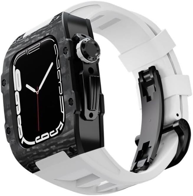 Bracelet Apple Watch fluororubber 45mm 44mm fibre carbone