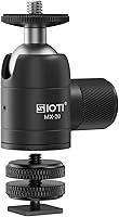 Vista 9 de SIOTI Mini cabezal de bola de trípode, mini cabeza de bola giratoria, panorámica vertical de 360° de 90°, compatible con proyector/DSLR/cámara
