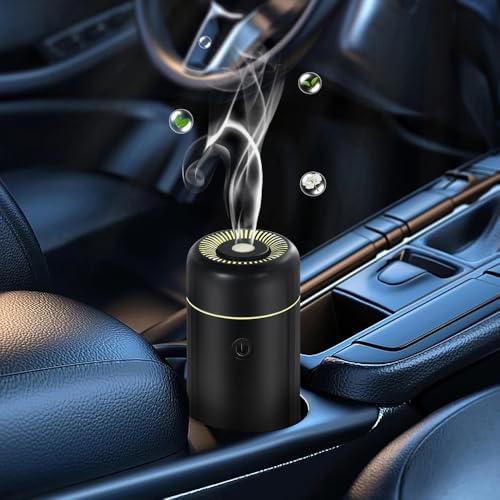 Ambientador Coche, Difusor Sin Agua, Difusor De Aroma para Aceites Esenciales, Difusorde Aceites Esenciales USB, Mini Humidificador de 100 ml,3 Modos, On/Off Automático