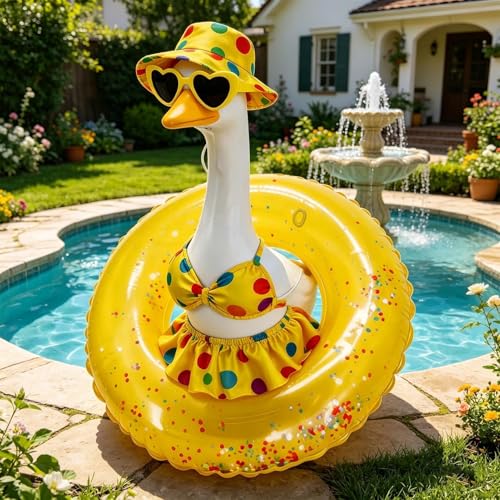 Conjunto bikini ganso resistente al sol para decoración exterior 7