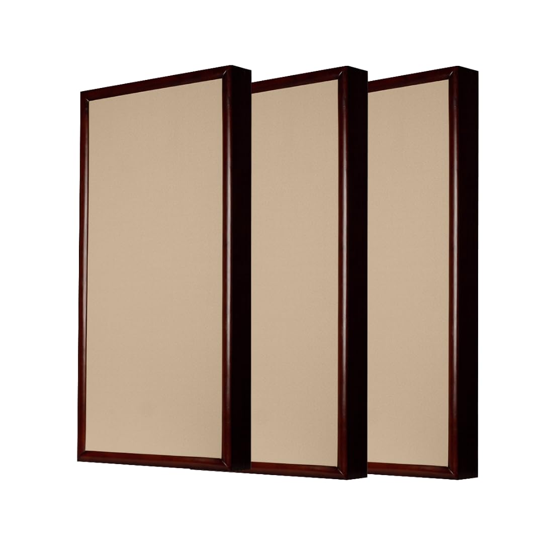 Timber Acoustics® Soundproofing Wooden Frame Acoustic Panels, Rockwool® Safe 'n' Silent Pro. (WALNUT) [SET OF 3] (2'X4'X5', Beige)-image-35