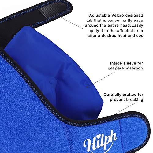Image of Foot /Ankle Ice Pack, Reusable Hot Cold Ice Pack Wrap for Ankle, Elbow and Foot's Plantar Fasciitis, Achilles Tendon Injuries, Sprained Ankle, Swelling, Arthritis, Heel Spur, Post Surgery, Burs-B