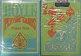 Hoyle Green Clamshell Back with Orange Pips Playing Cards -1 Deck