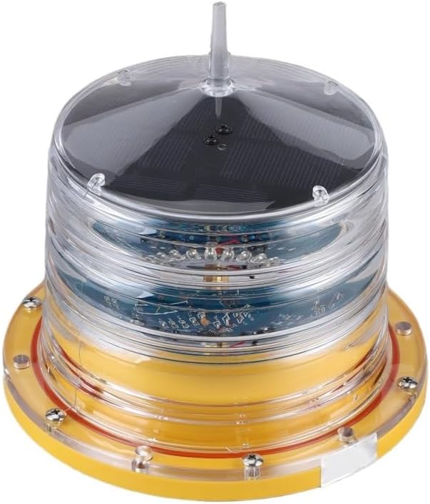 Suitable for Boats Beacon Light Anti‑rain Marine Accessories Solar Power Barge IP68 Waterproof Automatic Control Lamp