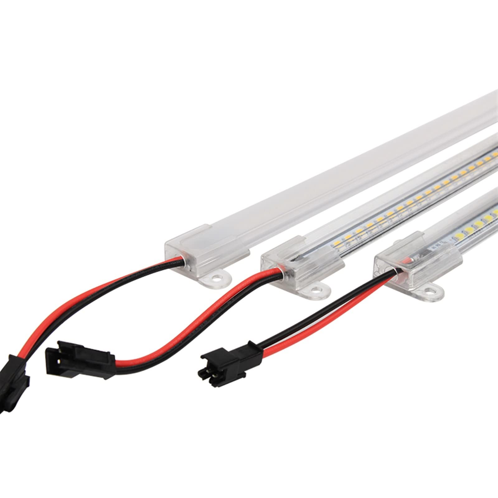 HABITZ 220 V LED Stableuchten 30 CM 40 CM 50 CM 2835 SMD LED Starrer Streifen Energiesparende LED Leuchtstoffröhren 5St (Color : Transparent 20CM, Size : Netural White)