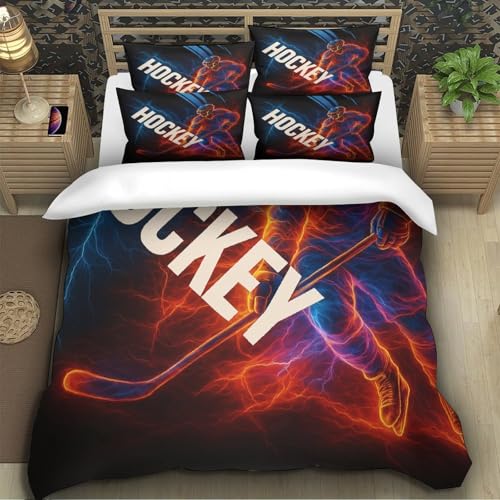 Housse de couette hockey microfibre résistante hypoallergénique avec fermeture éclair - 5