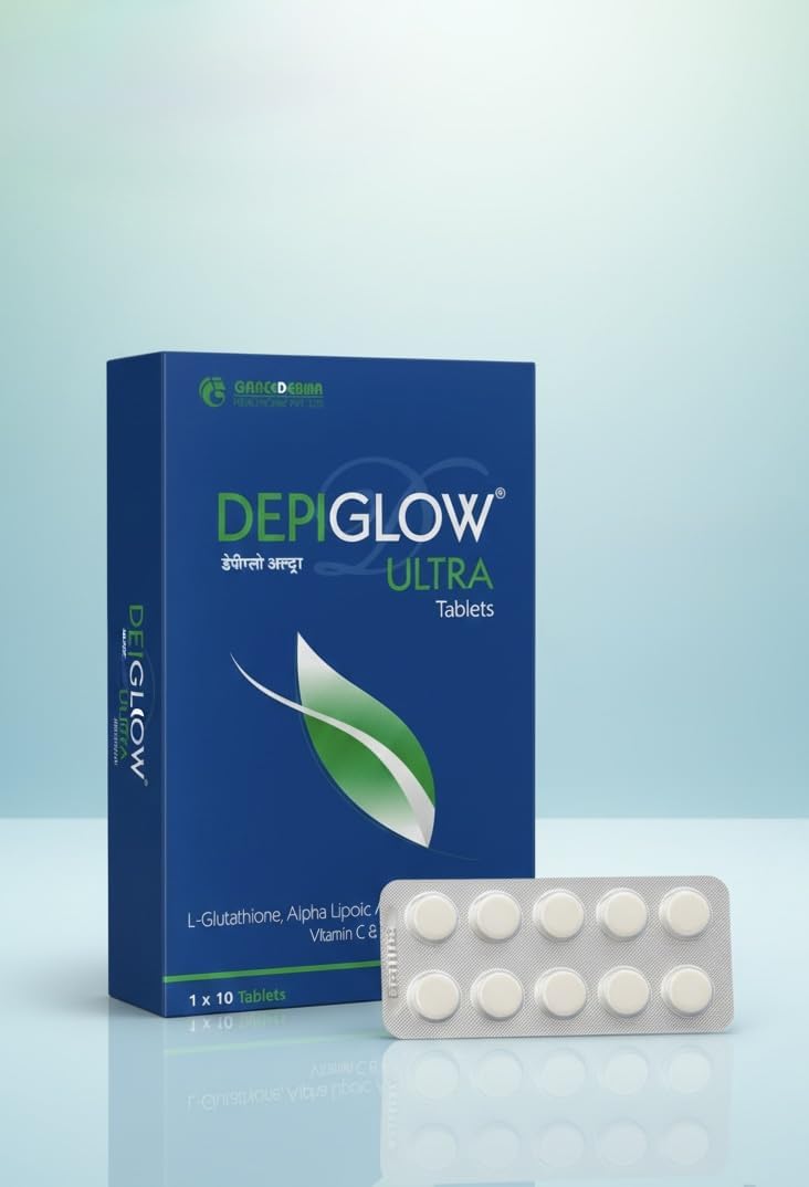 depiglow glutathione Ultra Skin Brightening Tablets 10 Tablets best sellers