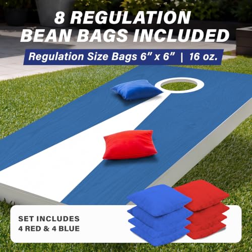 Image of GoSports 4 x 2 ft Regulation Size Wood Cornhole Boards - 10 Vintage Wood Designs (Choose Your Style)