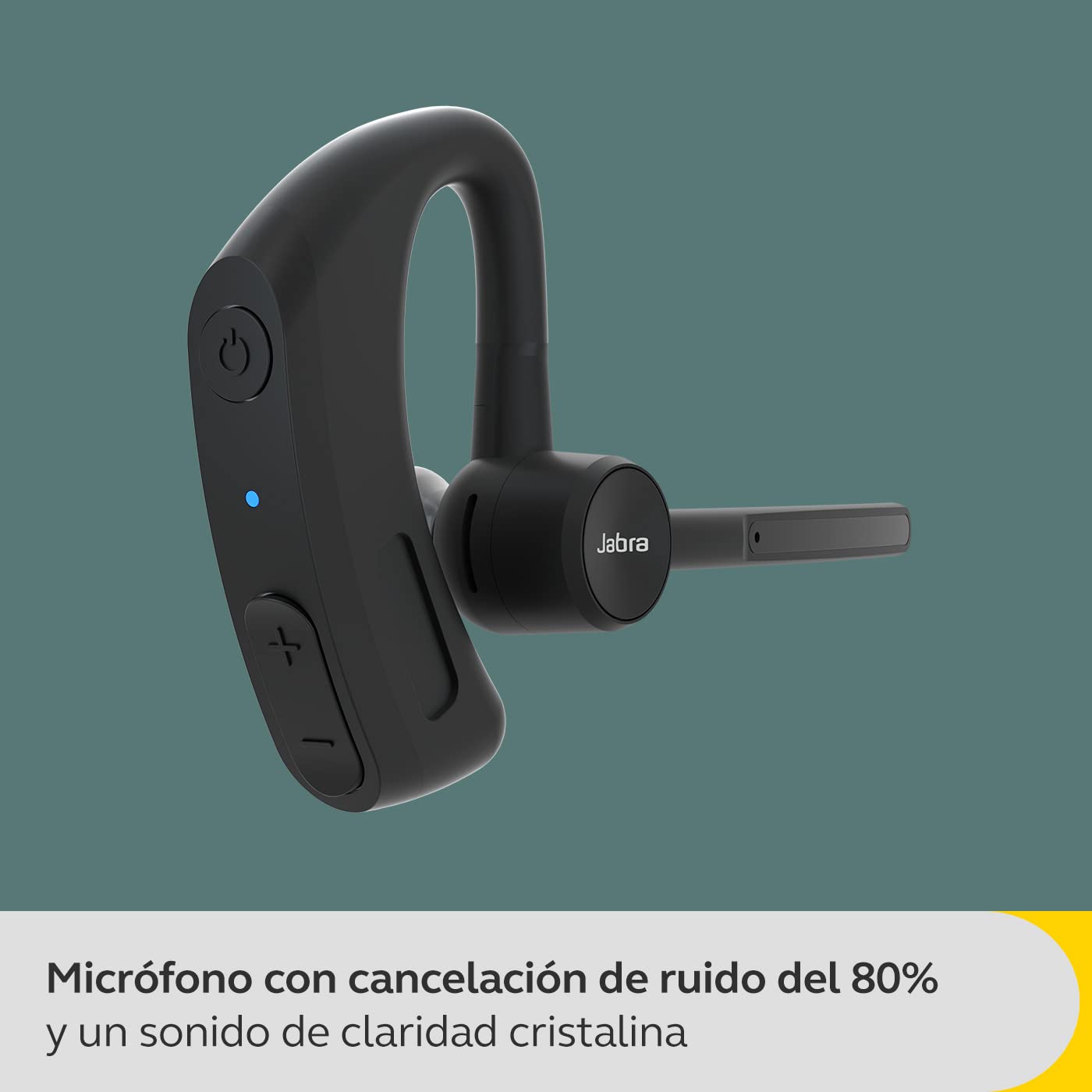 Jabra Perform 45 Auriculares Bluetooth Mono - Micrófono Avanzado con Cancelación de Ruido, Función Push-to-Talk (PTT), Modo Face2Face y Diseño Discreto - Negro