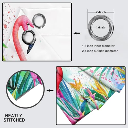 Rideaux Opaque à Oeillets Motif Jungle et Finition Soignée