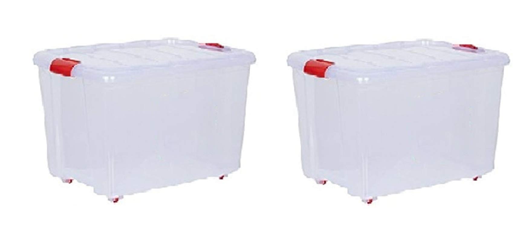 NH Enterprise New Standard Plastic Storage Kitchen Container Box with Wheel (25 L) - (2 pcs)