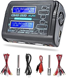 LiPo Battery Charger Dual RC LiPo Charger AC150W DC240W 10A C240 Balance Battery Chargers Discharger for 1-6S LiPo Li-ion Life LiHV 1-15S NiCd NiMH PB Smart Battery RC Car