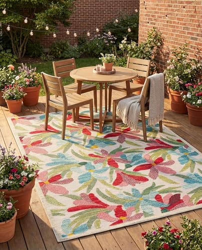 Tapete Rugs.com Outdoor Casablanca 7'10 x 10 Multicolor