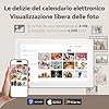 TOPGO Calendario Digitale, 39,6 cm Elettronico Calendario da Parete, Cornice per Foto/Video Player, Pianificatore Intelligente per Famiglia/Ufficio/Scuola/Eventi, Pianificatore Digitale con Supporto