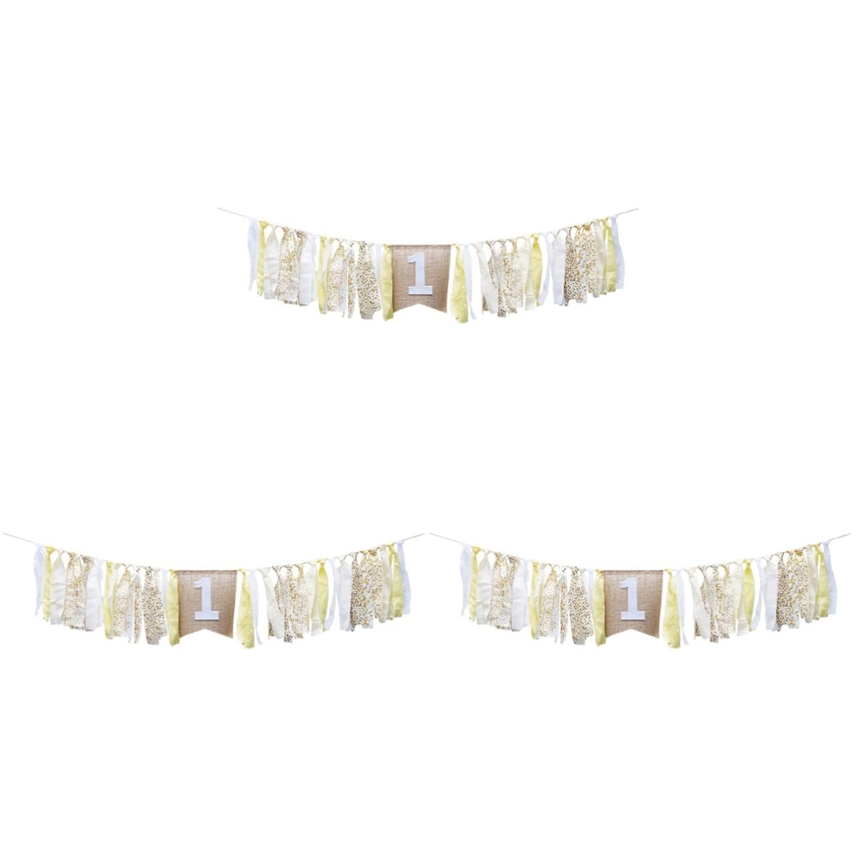 Bannière de bébé 1er anniversaire Cabilock | 3 pièces guirlande chaise haute