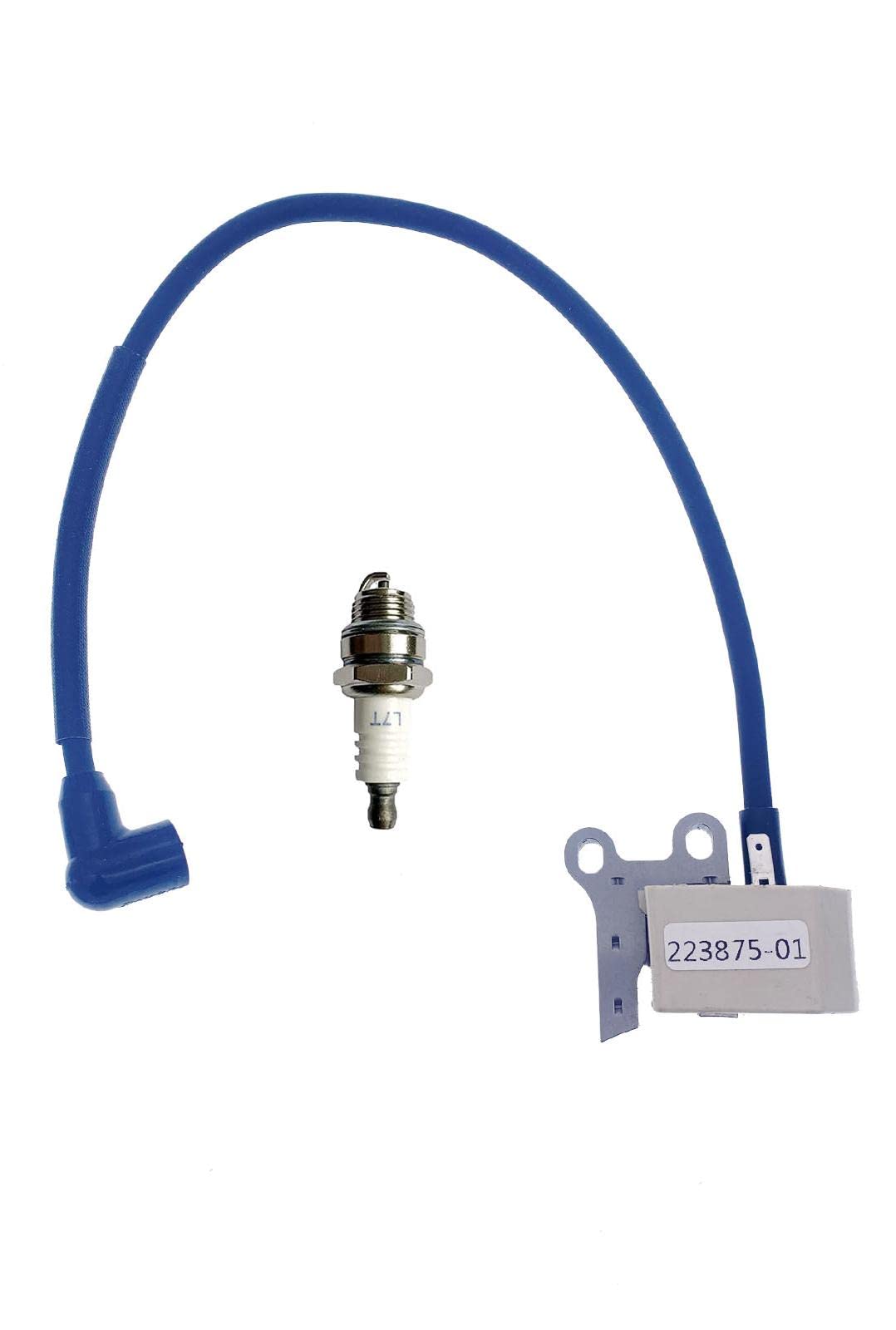 IGCLINIC Ignition Coil with Spark Plug Compatible with McCulloch Chainsaw 10-10S 605 3.7 610 650 800 850 700 5700 8200 TimberBear Pro Mac,Replaces 223875-01 223707-01 223708-01 223876-00