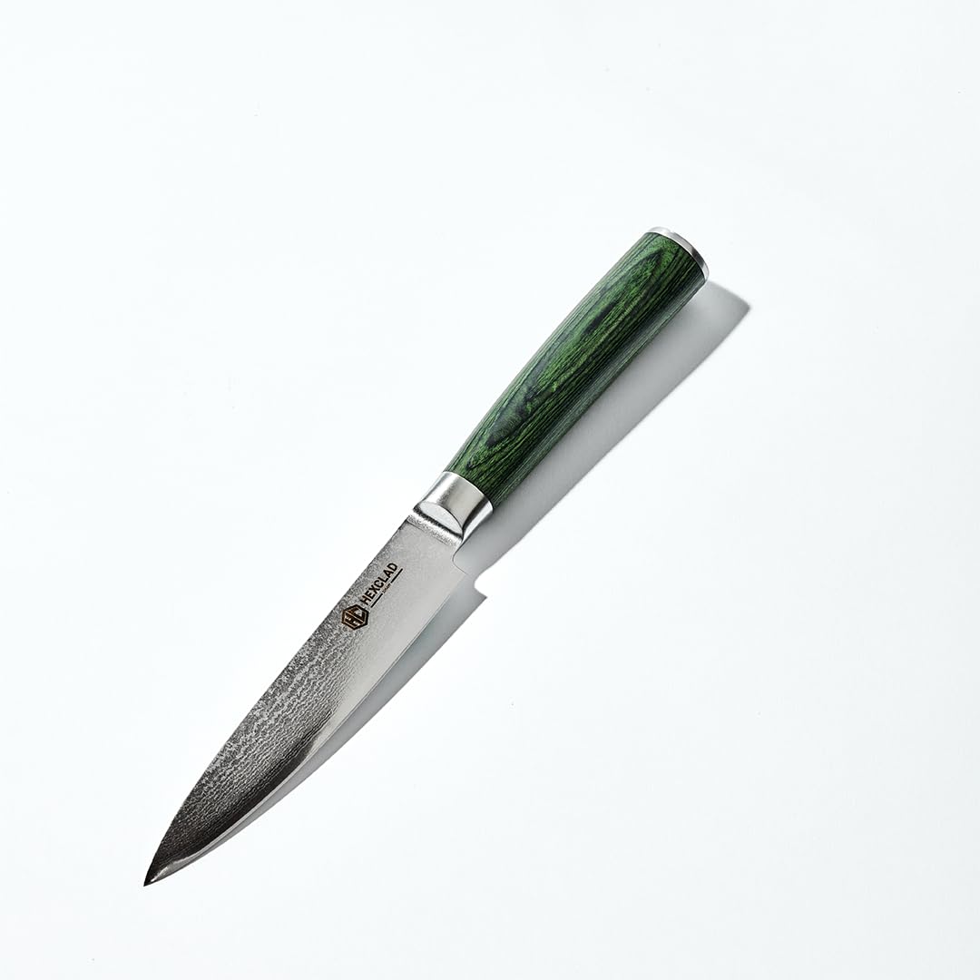 HexClad 8" Japanese Damascus Stainless Steel Chef Knife, Full Tang Handle — Amazon image 16