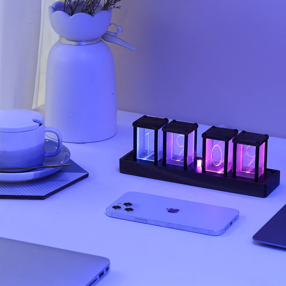 InLoveArts Nixie Tube Clock, Nixie Röhrenuhr Mit High-End