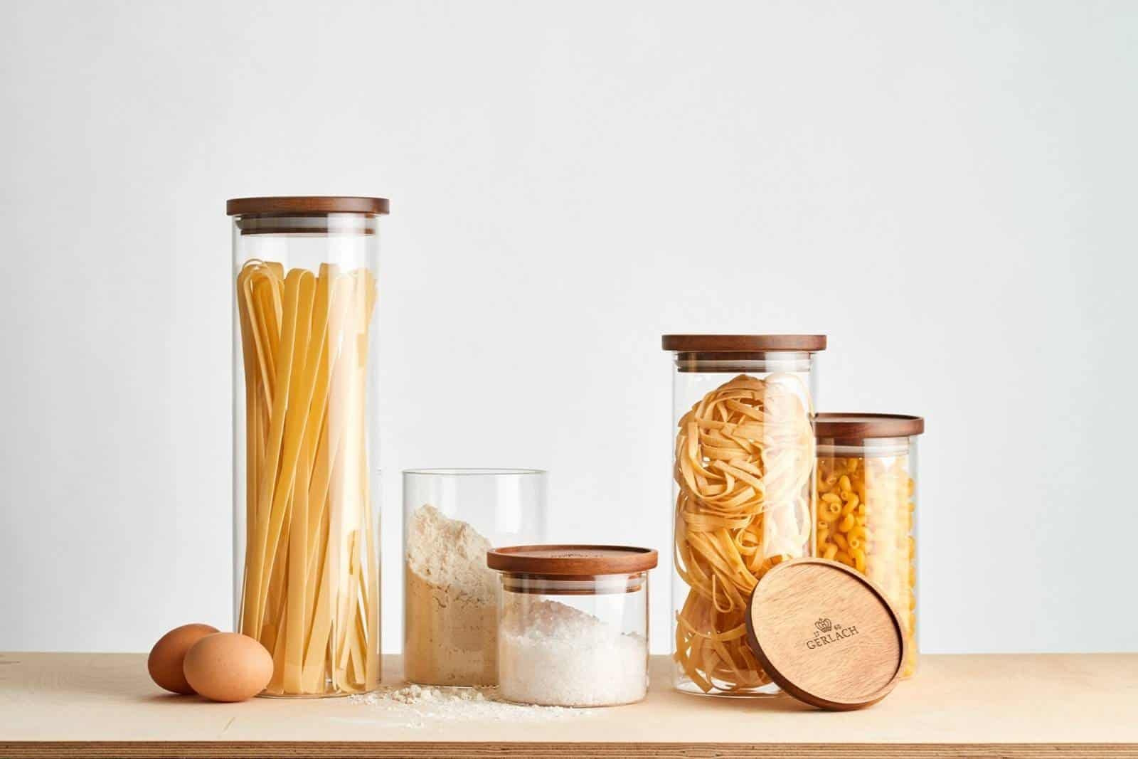 Acheter Gerlach 1760 Lot De 2 Boîtes Rangement En Verre Et Acier Inoxydable Conteneurs Stockage Pour Produits Secs Pâtes Céréales Herbes X 1 L Superior ? Comparer Chez