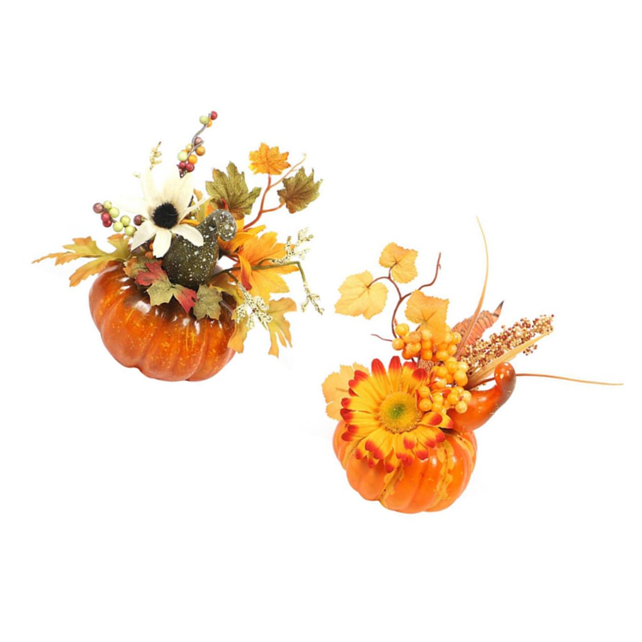 Cabilock 3 Sets Realistische Simulation Kürbis Ahornblatt- Pflegeleichte Herbst-heimdekoration Für Halloween Kein Beschneiden Erforderlich 2 Stück X 3