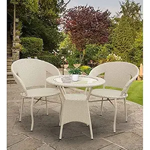 Artic Fashion D-12 Outdoor Furniture Garden Patio Seating Set (2 Chairs+1 Table Set) Balcony Furniture Coffee Table Set