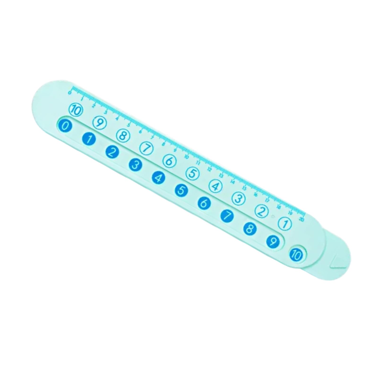 Netbiio Green 20Cm Math Ruler Addition Subtraction Scale Technical Drafting, Engineering, Architectural Sketching Multifunctional Math Ruler