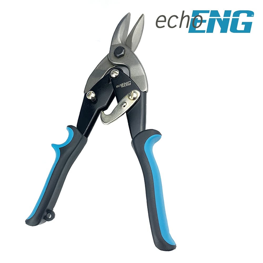 Cesoia Forbice Lamiera Pinza Taglio Destro Professionale Industriali Lame con Microdentatura per Tagli Passanti Diritti e Sagomati- echoENG - UM 30 CSR0
