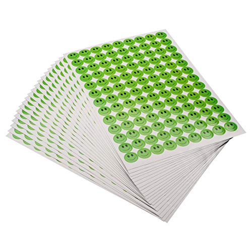 ONUPGO Pack of 2340 Happy Face Stickers Incentive Stickers, 19mm Round Behavior Sticker Circle Dots Labels Labels, Great for Teachers, Parents, Arts, Crafts, Reward Charts