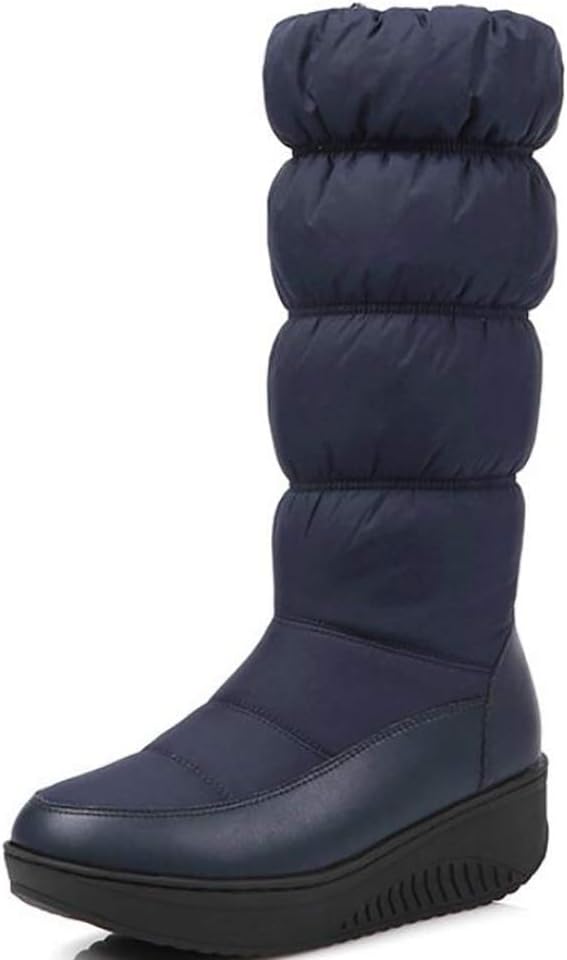 Winter Warm Plush Snow Booties Lightweight Comfort Outdoor Walking Short Boots,Black-42