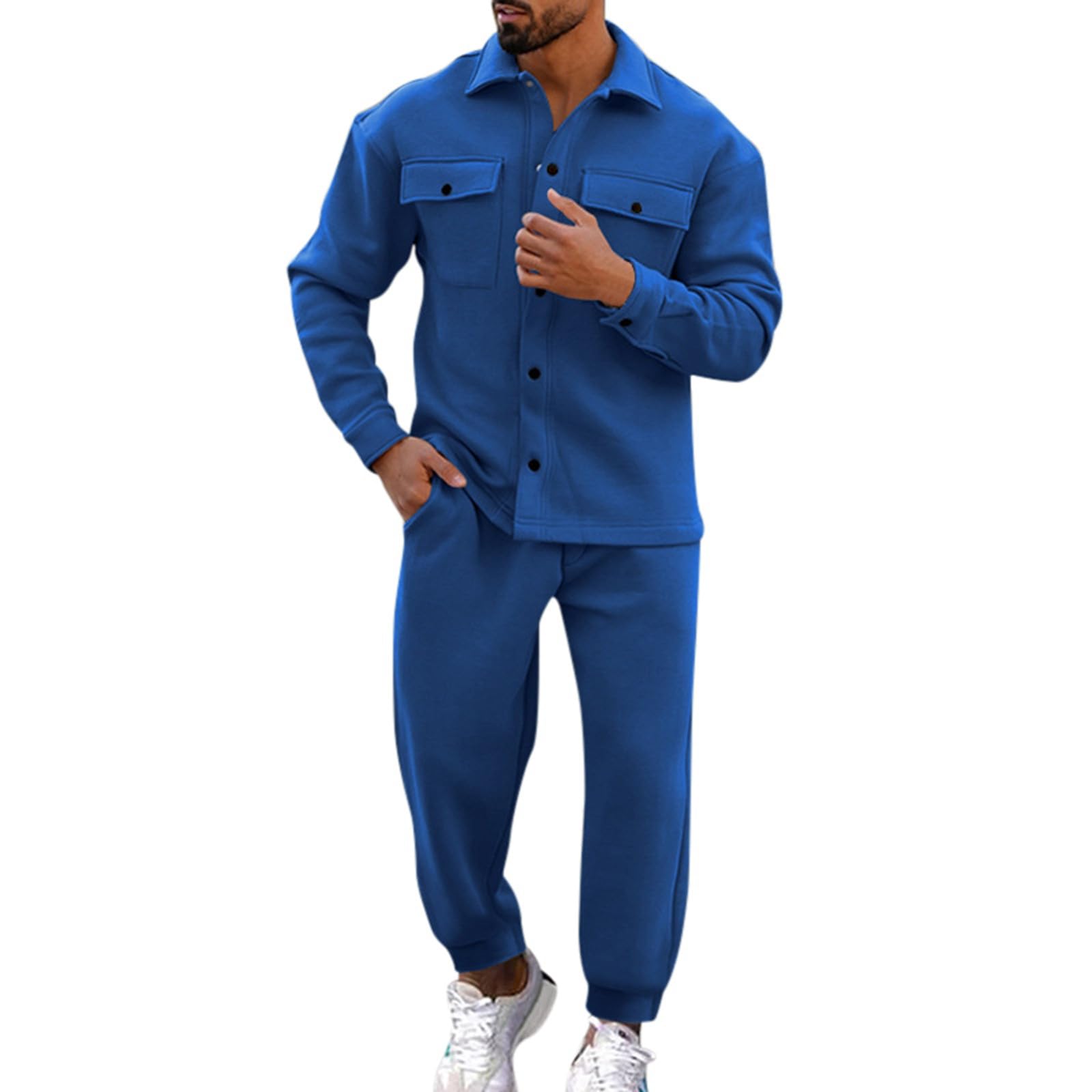 Generisch Survêtement En Coton Pour Homme Avec Capuche, Survêtement Pour Homme, En Coton, Sweat à Capuche Avec Poches Et Pantalon De Jogging Doux, Survêtement Pour Homme, En Coton Avec Capuche, Pour