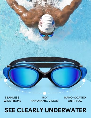 Otionus Swim Goggles - Unisex Adult Men Women Youth Swimming Goggles Anti-Fog Anti UV No Leakage Clear Vision Pool Goggles - image 4