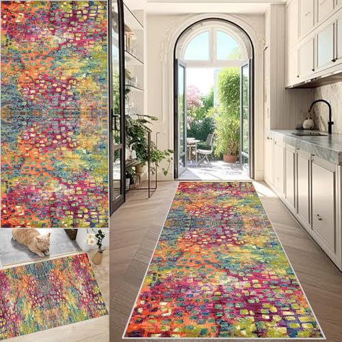 Alfombra corredor exterior e interior lavable de 80x100 cm para pasillos y baño 2