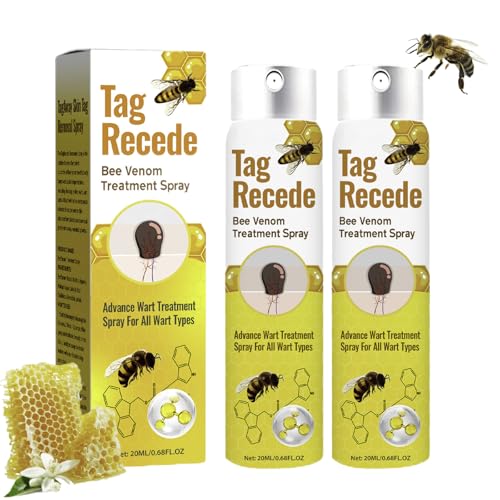 Spray De Abeja, 2 Piezas Spray De Eliminar Verrugas, Bee Venoms TheatmentSpray, Sprayde Veneno DeAbeja Con Extracto DeAbeja, Para Quita Verrugas Cuello Y Cara