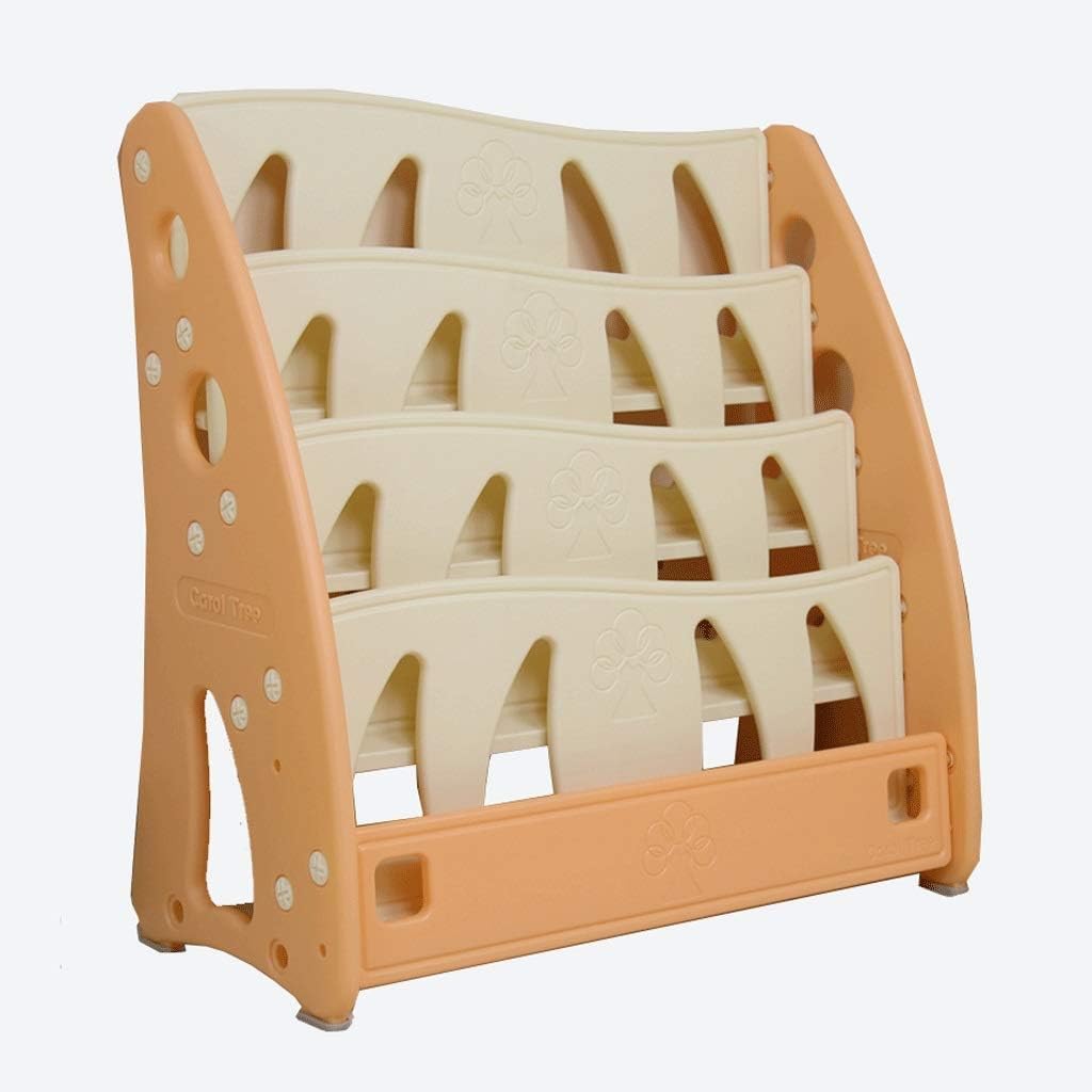Étagère en plastique pour livre de bébé et rangement de maternelle bleu et orange