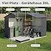 Albatros Gerätehaus 3XL | Anthrazit RAL 7016 | 371x304x201cm (22,6m³) | abschließbar inkl. Schloss & Werkzeughaken | Gartenhaus aus verzinktem wetterfestem Metall | Geräteschuppen Gartenschrank