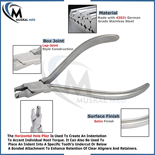 VISION TEK MED Kieferorthopädische Zahnknochen, horizontale Zange, thermische Formhalterung, transparente Aligner-Zange