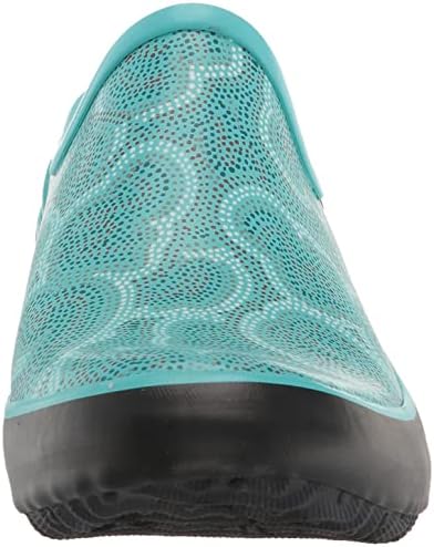 Bogs Womens Patch Clog Shoe, Sita Print - Turquoise, Size 10 | Image 1