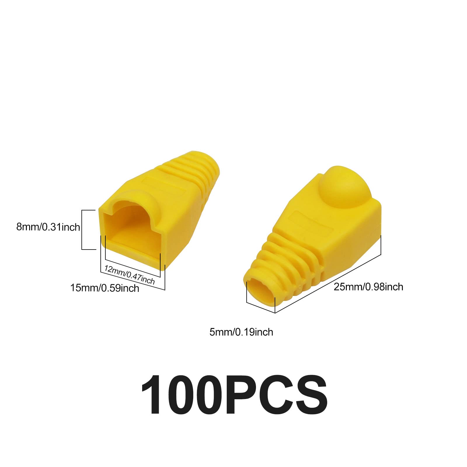 50 Connettori RJ45 | Coperture Antistrappo Per Cavi Ethernet | Compatibili Con CAT5, CAT6 | 10 Colori - Foto 3