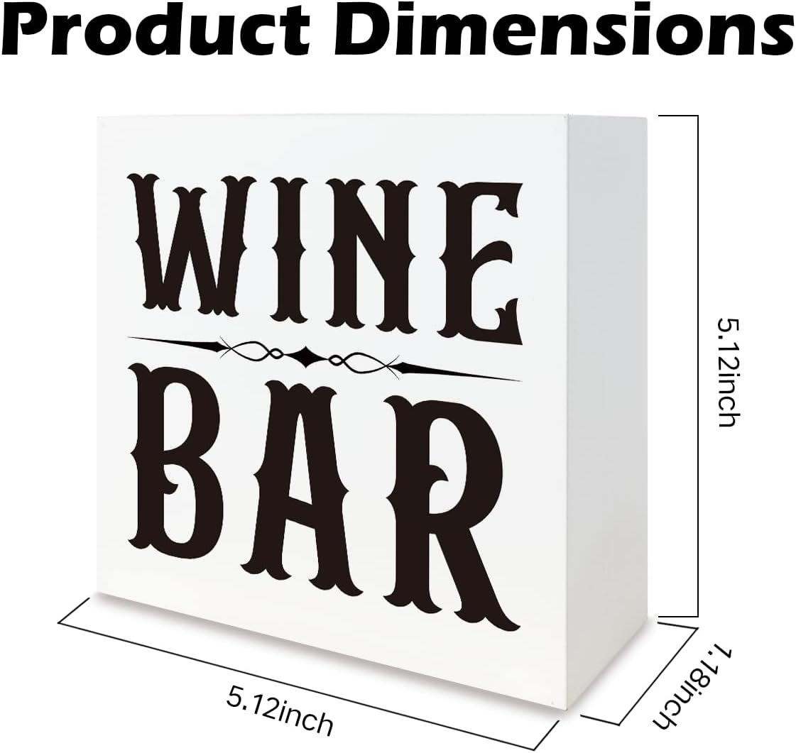 Wine Bar Decor, Rustic Farmhouse Decor, Brewed Fresh Daily Self Serve Decoration for Kitchen Counter Shelf Table Home Cafe, Cozy Espresso Lover Gift, 5.1x5.1inches image 3